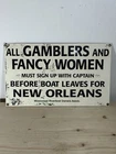 Vintage 1997 Ande Rooney Inc. Mississippi Riverboat Owners Assoc. Porcelain Sign