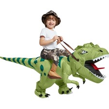 Kids Inflatable Ride on T-Rex Dinosaur Costume Funny Cosplay Size Small