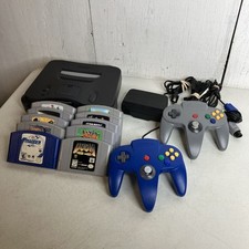 Nintendo 64 N64 Console Bundle 10 Games Doom WWF Star Wars Banjo 2 Controllers