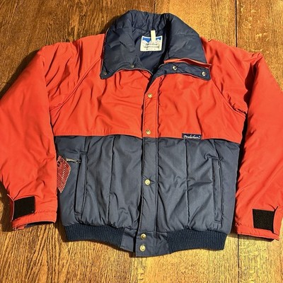 Vtg Powderhorn Mountaineering Colorblock Puffer Jacket USA Made Ski Coat Mens