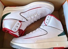 Size 7Y White Fire Red Air Jordan 2 Retro GS original boxes without lid.