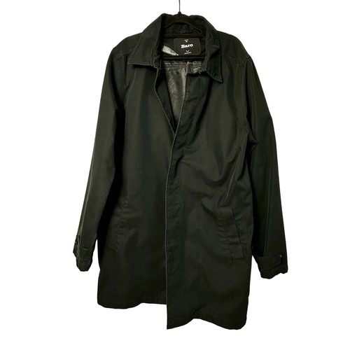 Baro Drywear Coat Demarco Waterproof Trench Collared Button Front Black Mens XL - Picture 3 of 13