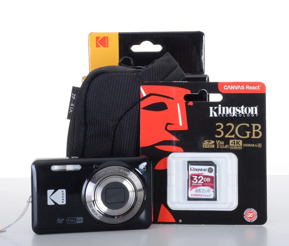 Kodak PIXPRO FZ55 16MP 5x Zoom Compact Camera Bundle Kit - Black - Image 2 of 4