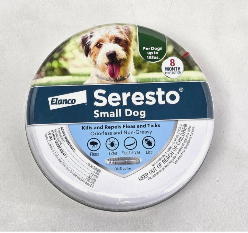 Seresto Flea and Tick Collar 8 Months Protection SMALL Dogs Under 18lbs - Sealed