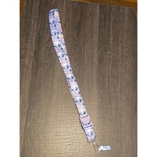 Vera Bradley Wide Lanyard with Speed Clip Lavender Butterflies Purple NWT