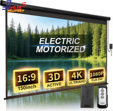 150 Inch Projector Screen Motorized Electric Rising Projector Screen Black