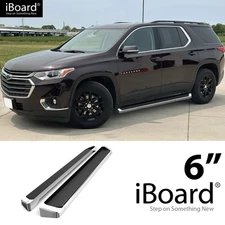 APS Running Board Style Step 6in Aluminum Silver Fit Chevy Traverse 18-23