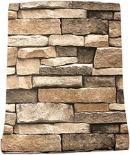 Rock Peel and Stick Wallpaper 3D Stone Textured Vinyl Self-Adhesive Removable 17