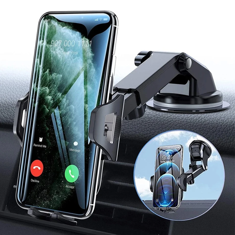 Long Arm Universal Car Truck Mount Phone Holder Stand Dashboard Windshield - Image 2 of 4
