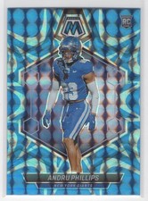 #362 Andru Phillips 2024 Panini Mosaic Reactive Blue RC New York Giants