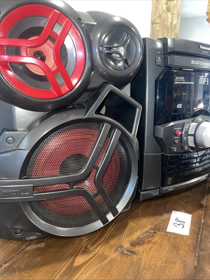 Panasonic CD Stereo System SA-AK220 Five CD Changer Double Tape Deck Controller - Image 2 of 4