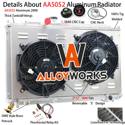 3 Row Radiator+Shroud Fan Fits TOYOTA MARK II CHASER JZX100 1JZ-GTE 2.5L 1996-00
