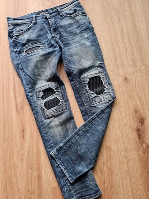 Tigha Jeans Herren W33/L 32, Clyde Destroyed Look