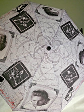 New White Elvis Presley Umbrella 40" Gift The King Photos Folding Travel Size