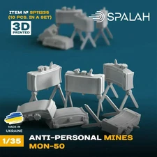 MON-50 Anti-Personnel Mines Set 10pcs | 1/35 Resin | Soviet Military Diorama