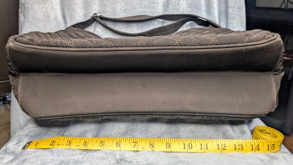 Bolsa de pañales de viaje de trabajo para bebé Vera Bradley acolchada marrón chocolate Foto 4 de 4