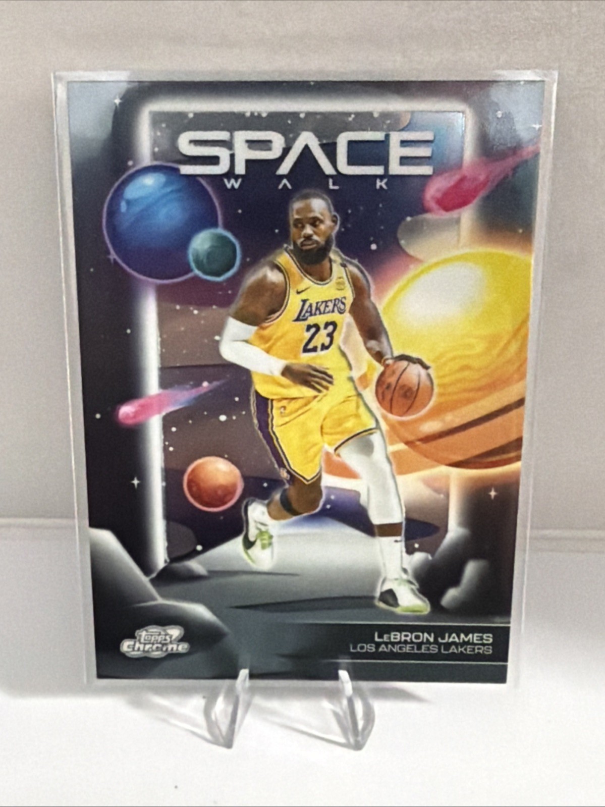 2025-26 Topps Cosmic Chrome LeBron James Space Walk Refractor SP SW-1 Lakers