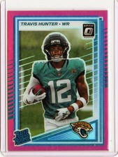 2025 Panini Donruss - Rated Rookie Travis Hunter #301 Optic Preview Pink Jaguars