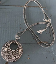 Brighton Trust Your Journey Clear Crystal Long Convertible Necklace NWT Blingy