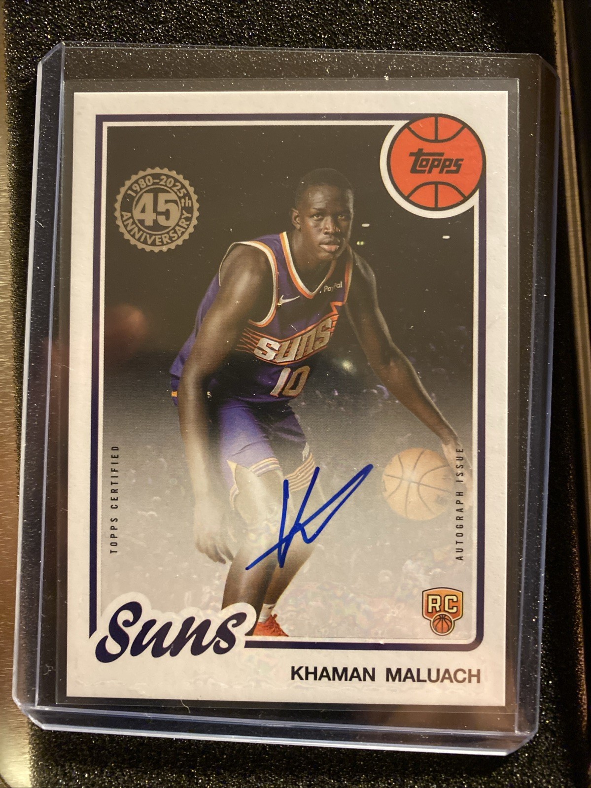 2025-26 Topps Khaman Maluach 45th Anniversary 1980 Rookie Autograph #80B2R-KM