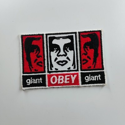 OBEY Shepard Fairey Andre The Giant Iron On Patch Vintage 1990's Skateboarding