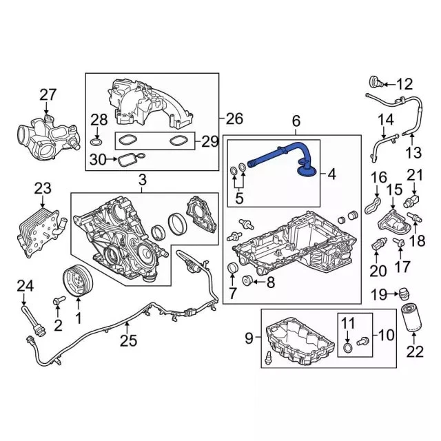 Camioneta de aceite genuina Ford 2011-2019 F-250 Super Duty F-350 Super Duty BC3Z-6622-D Foto 2 de 3