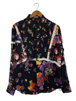 Dior HOMME x KAWS Bee Jeweled Patch Flower Shirt Size 38 Silk