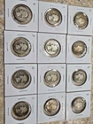 Lot of 12 Washington Quarters, 1932-1939, 90% Silver, 2.15 ounces of pure silver