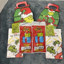 Mcdonald  s Grinch Meal 2 Unopened Socks Boxes Grinch Salt Shaker Bags 2025