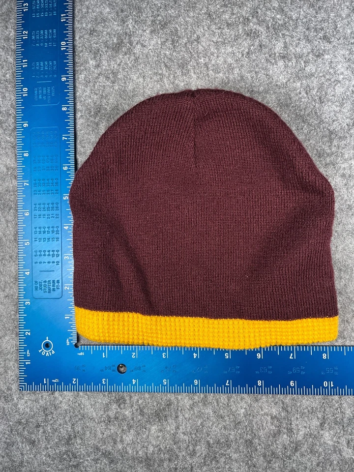 Arizona State Sun Devils Zephyr Beanie Adult Red Yellow 100% Acrylic Logo NCAA - Image 4 of 4