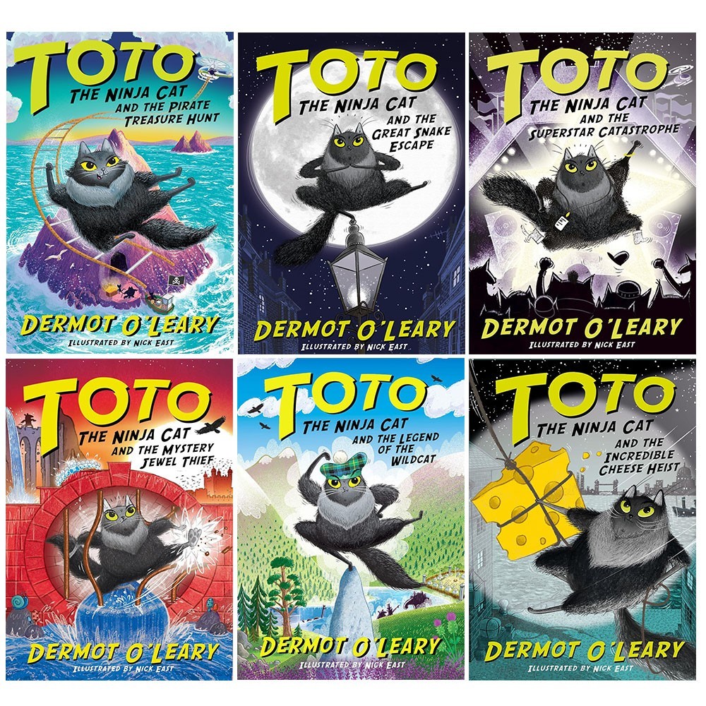 Toto the Ninja Cat Series 6 Books Set by Dermot O’Leary Pirate Treasure Hunt