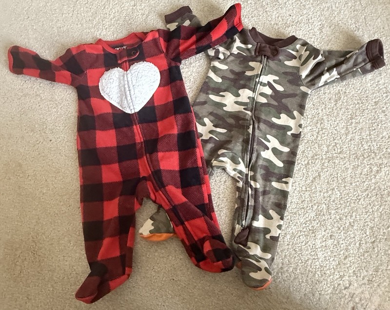 Two Boys, 3 Month, One Piece Sleepers