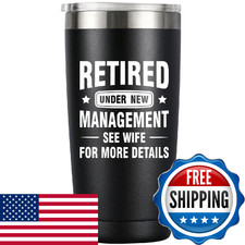 MASGALACC Retirement Gifts for Men 2025-20oz Coffee Tumbler, Retired Under New M