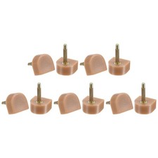 5 Pairs TPU High Heel Tips 2.4mm Pin, 12x12mm U-Shape Shoe Repair Caps, Beige