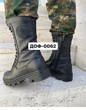 Russian Army Military Tactical Boots Genuine Leather VKPO VKBO Dof Black