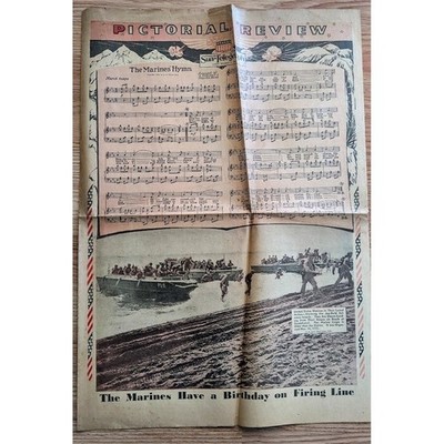 Vintage WWII Pittsburgh Sun Telegraph Newspaper Pictorial Review Nov 8, 1942