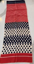 Echo Vintage 46  Silk Polka Dot Geometric Print Colorful Scarf Japan Lot Of 2