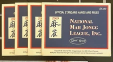 2009 National Mah Jongg League Card/Rule Large Print Set of 4