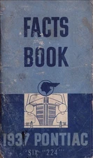 1937 Pontiac Six Facts Book Dealer Album Data Book Options Accessories Specs