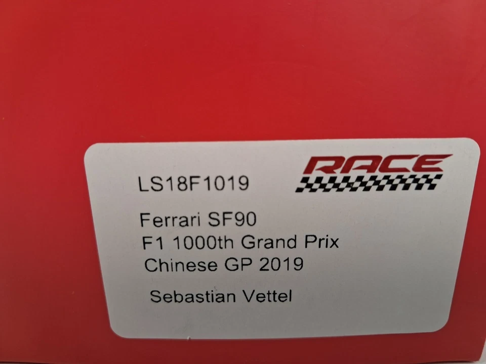 Looksmart Ferrari SF90 #5 Sebastian Vettel Chinese GP 2019 1/18 LS18F1019 - Immagine 3 di 3