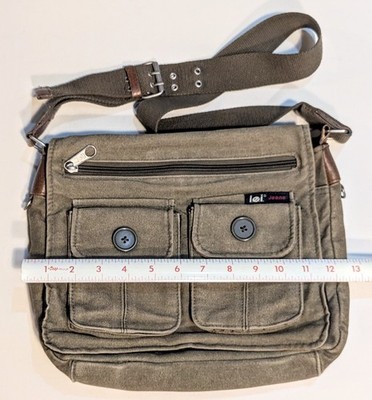l.e.i. Jeans y2k Military Hobo Canvas Shoulder Crossbody Bag 