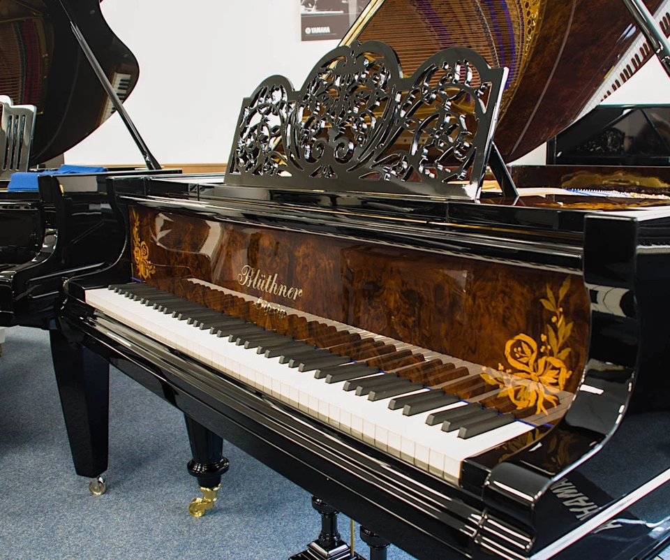 Piano À Queue Blüthner Avec Plaque De Fonte Jubilé, 190 Cm, Tout Neuf - Photo 2/4