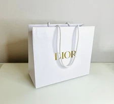 Dior White Paper Gift Bag Medium Size 10.5 x 9 x 4.5