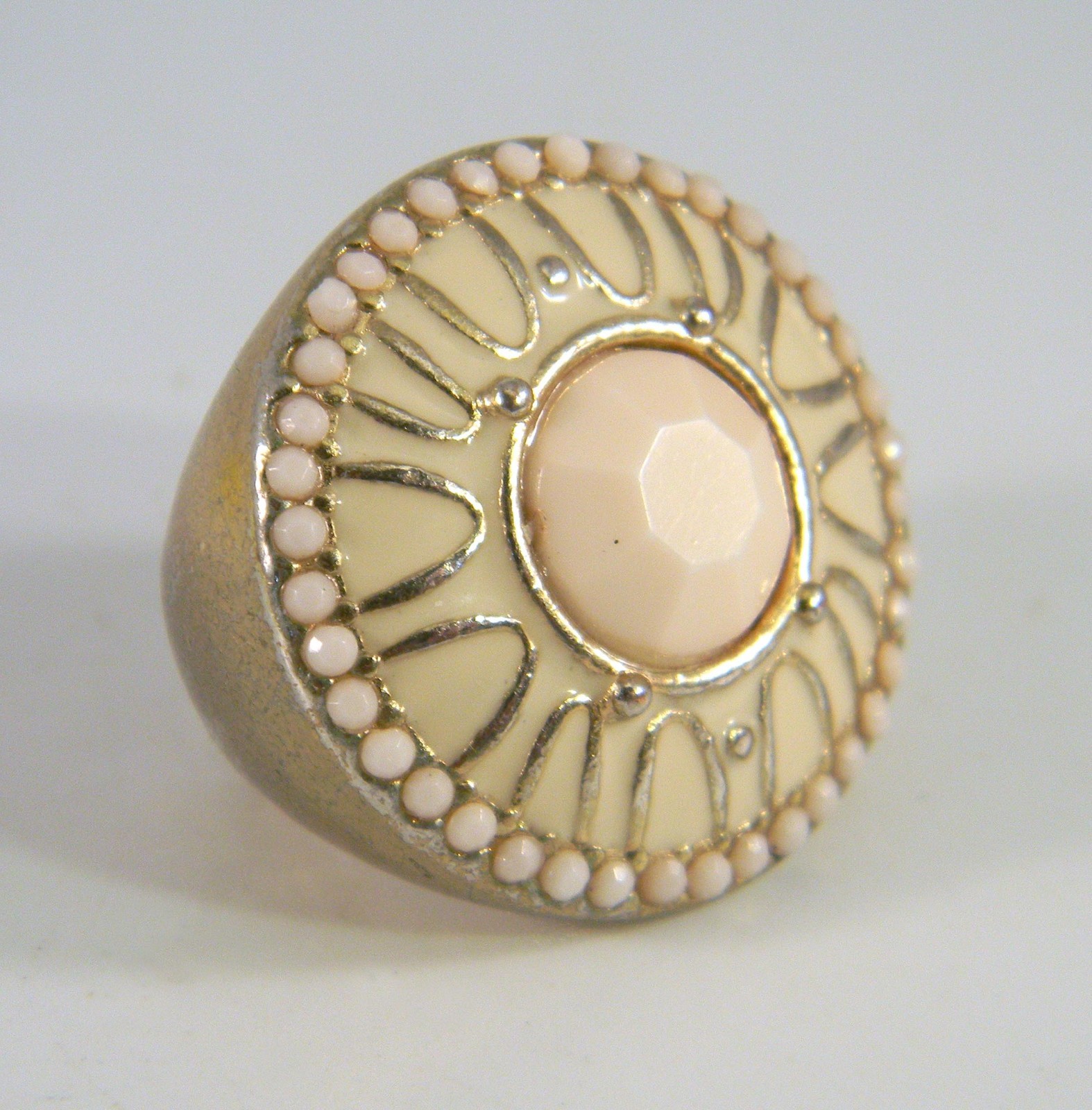 Large Ivory Statement Ring - image 1