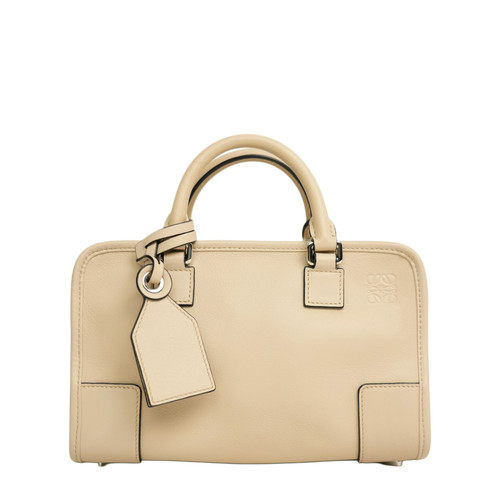 LOEWE Amazona 23 Handbag Beige Silver Leather Vintage