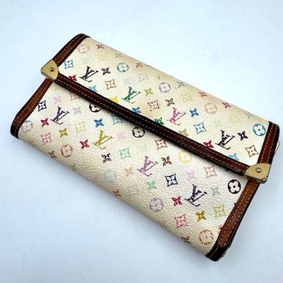 Louis Vuitton Multicolor Long Wallet Takashi Murakami Leather Used From Japan