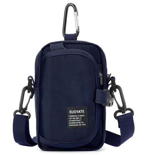 Bolso de hombro para hombre Bolso de pecho Bandolera Bandolera Informal Viaje Teléfono Bolso Pequeño - Imagen 19 de 19