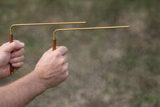 BRASS DOWSING RODS COPPER HANDLE DOWSER STICKS REIKI DIVINING PIVOT WITCHING
