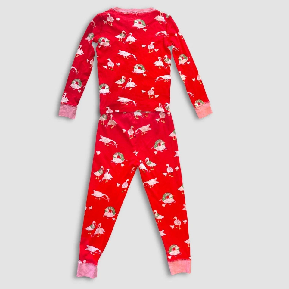 Juego de pijama The Beaufort Bonnet Company Sara Jane's Sweet Dream gansos rojo y rosa Foto 2 de 4