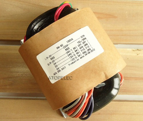 220V 100W R-Core Transformer for Audio Amplifier DAC - Selectable Outputs - Picture 4 of 9